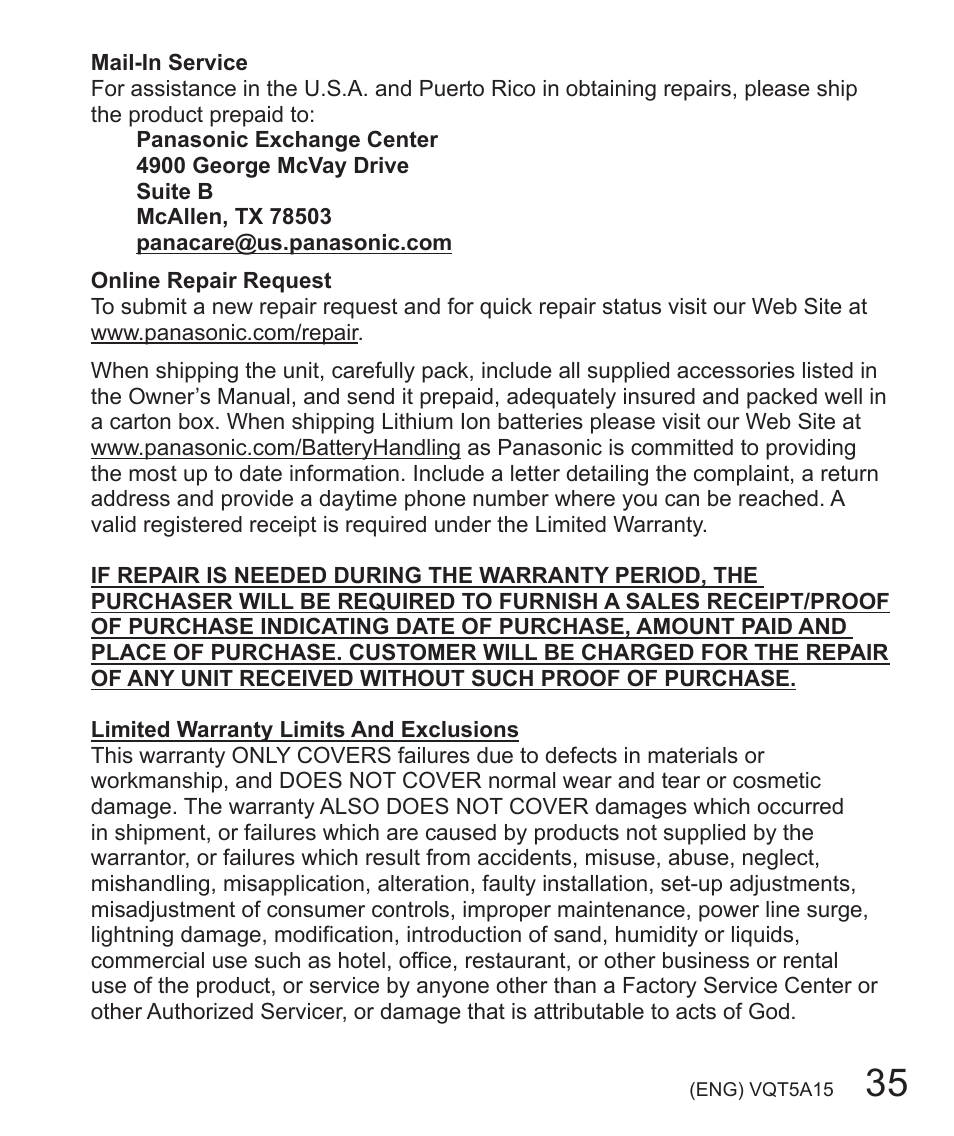 Panasonic DMC-LF1W User Manual | Page 35 / 39