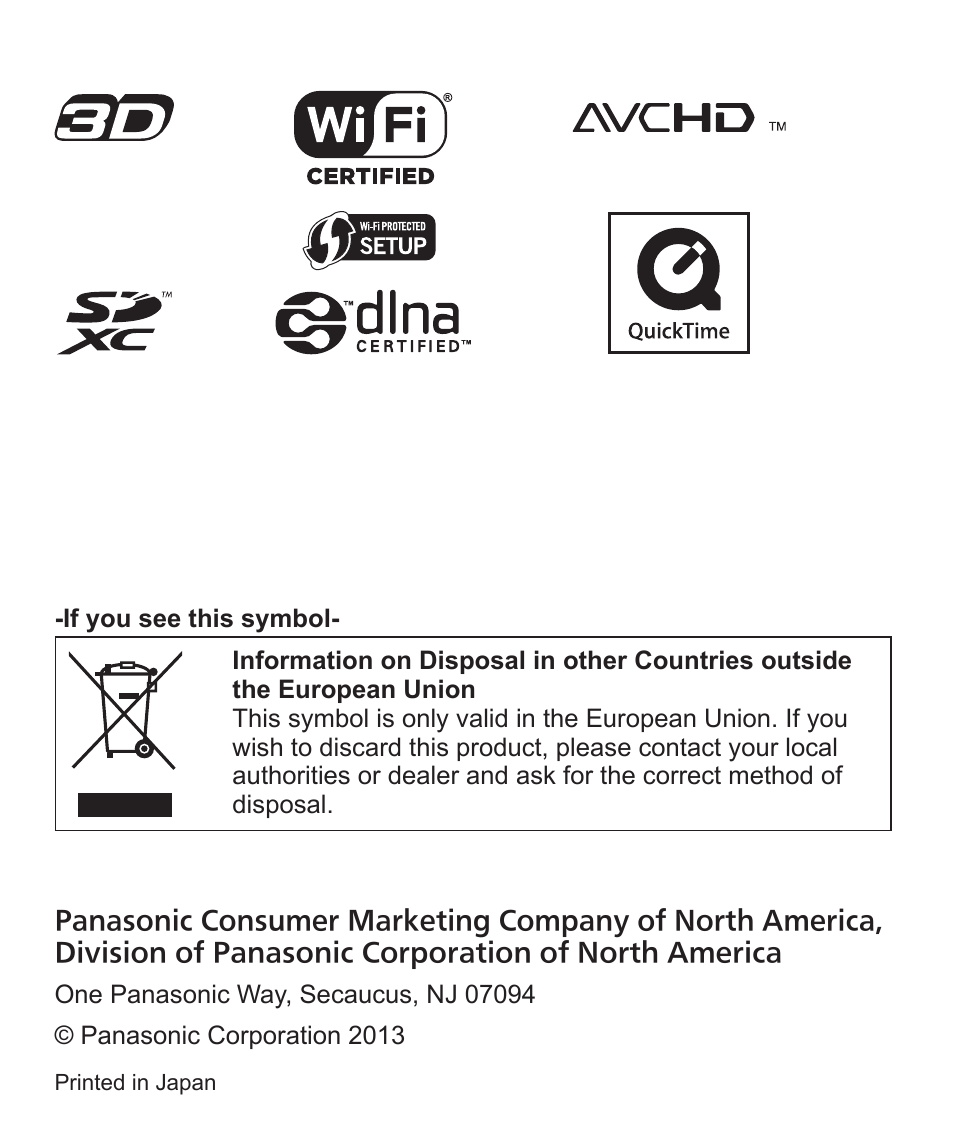 Panasonic DMC-LF1W User Manual | Page 39 / 39