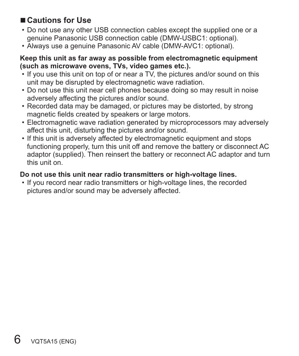 Panasonic DMC-LF1W User Manual | Page 6 / 39