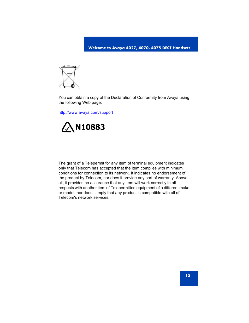 Avaya 4075 User Manual | Page 15 / 252