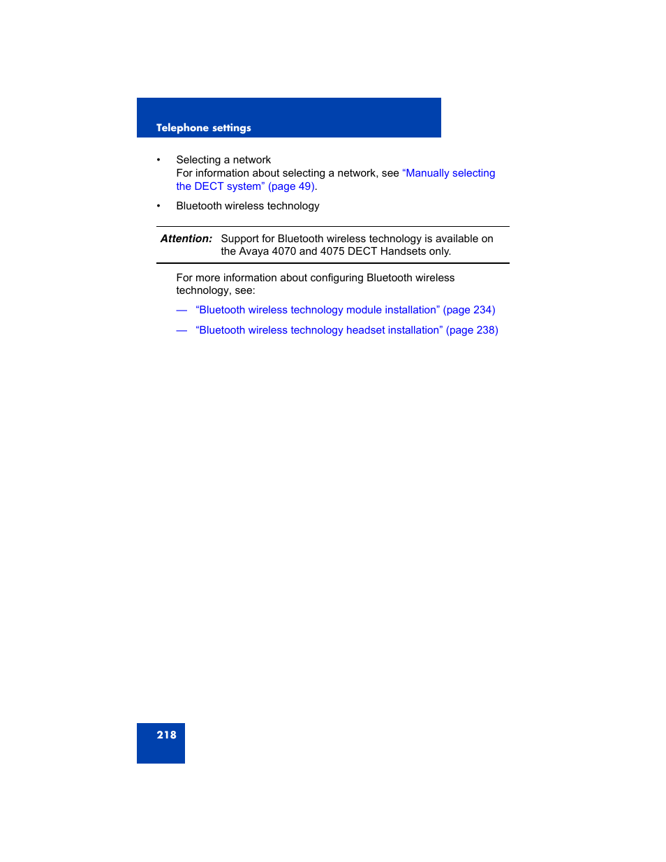 Avaya 4075 User Manual | Page 218 / 252