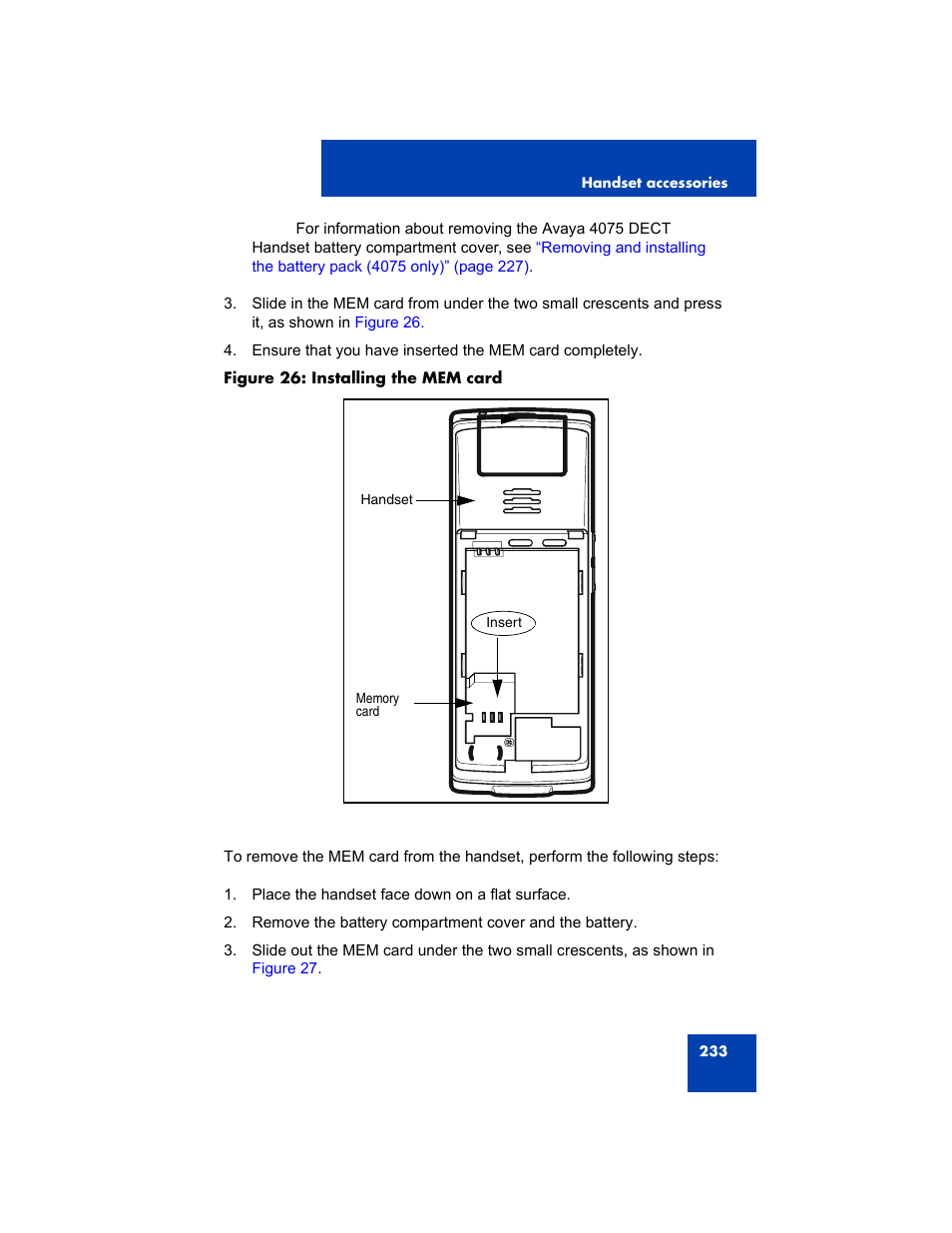 Avaya 4075 User Manual | Page 233 / 252