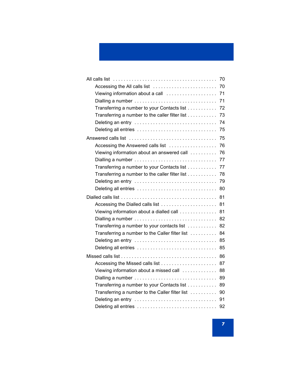 Avaya 4075 User Manual | Page 7 / 252