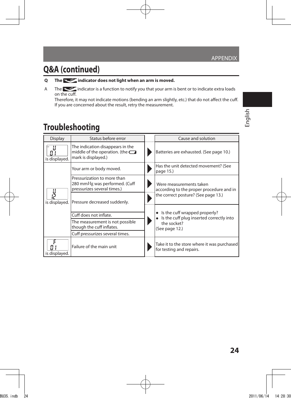 Troubleshooting, Q&a (continued) troubleshooting | Panasonic EW-BU35W User Manual | Page 25 / 28