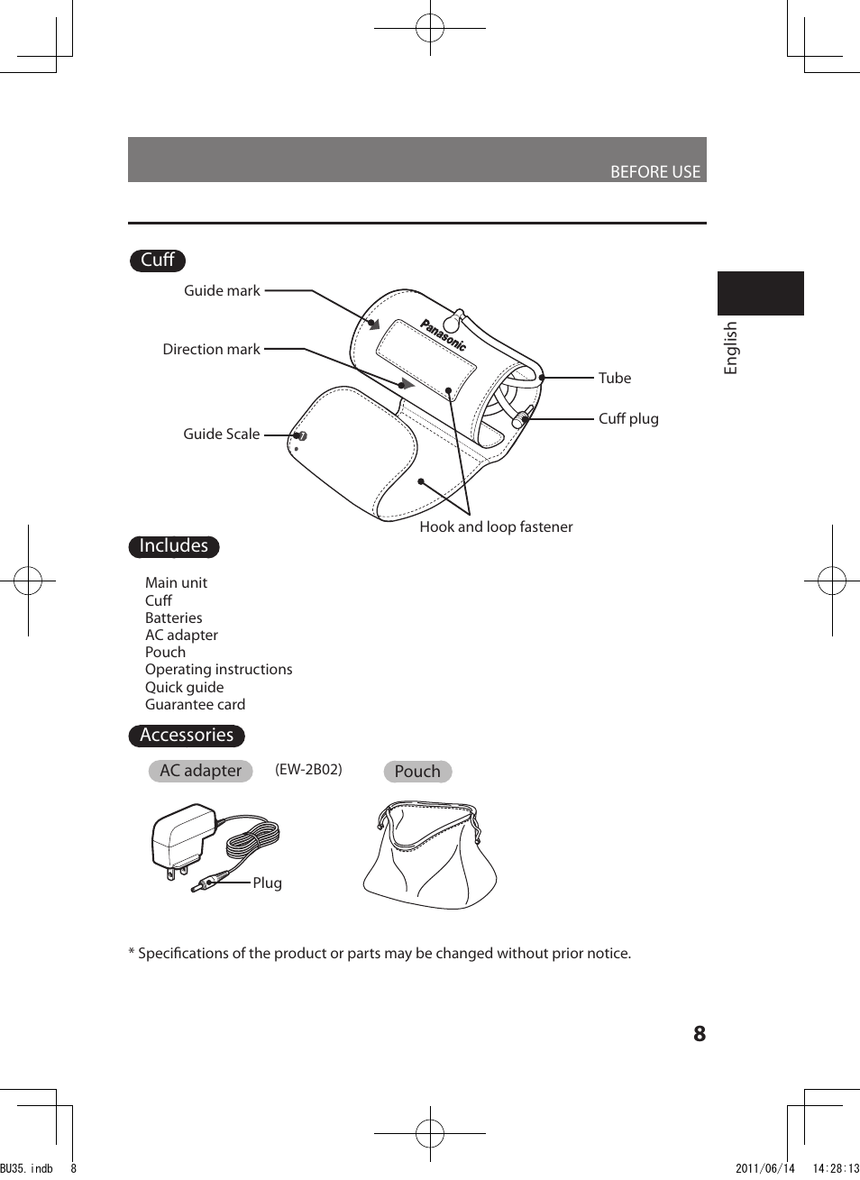 Panasonic EW-BU35W User Manual | Page 9 / 28