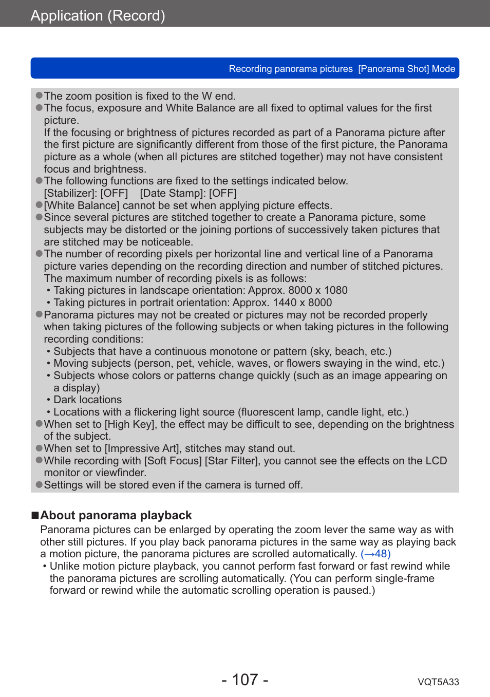 Application (record) | Panasonic DMC-LF1W User Manual | Page 107 / 285