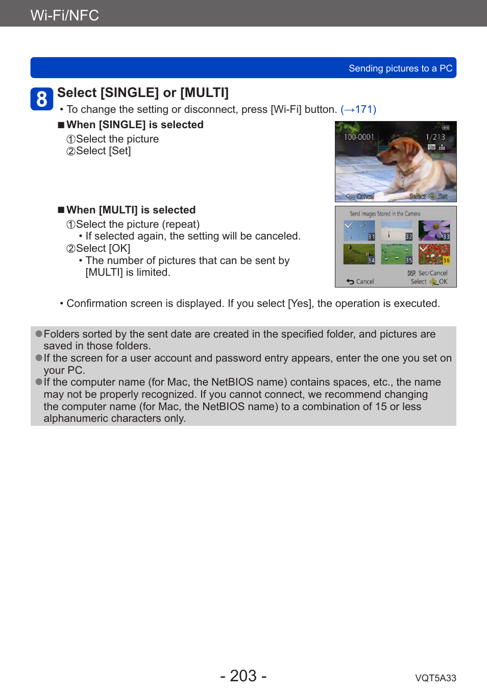 Wi-fi/nfc | Panasonic DMC-LF1W User Manual | Page 203 / 285
