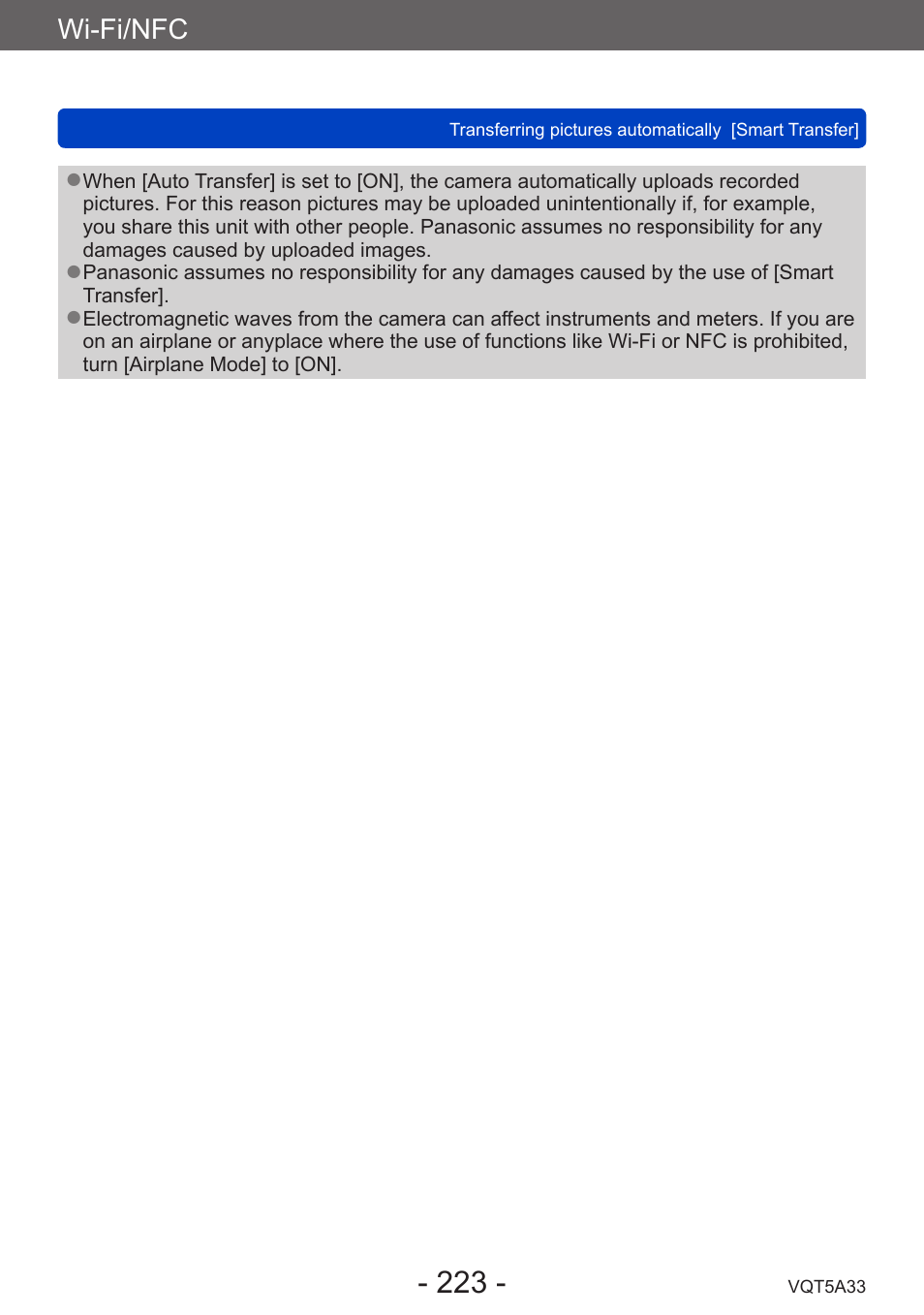 Wi-fi/nfc | Panasonic DMC-LF1W User Manual | Page 223 / 285
