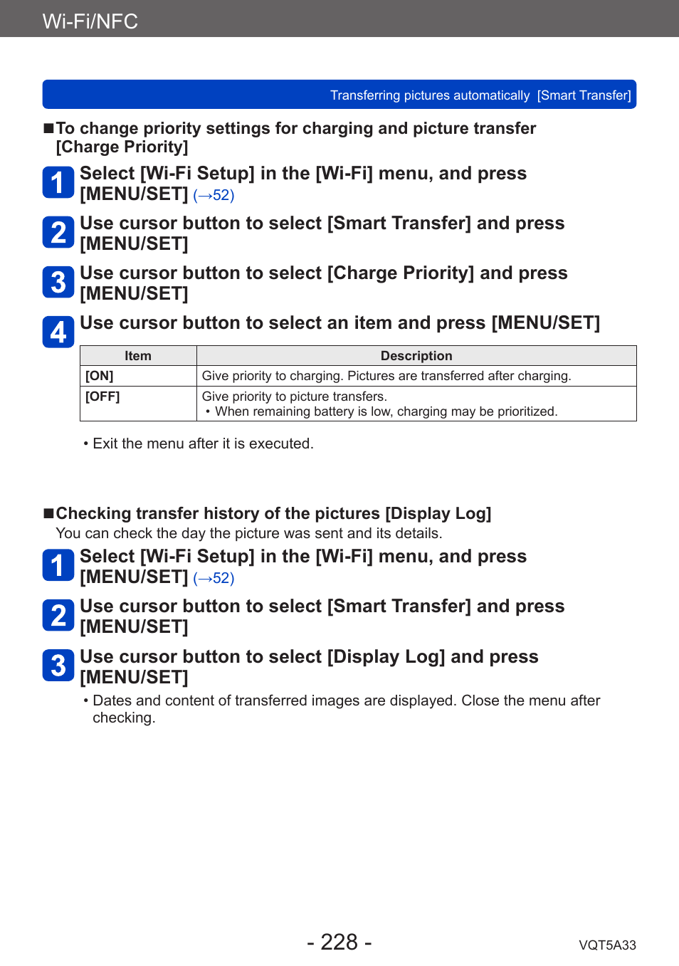 Wi-fi/nfc | Panasonic DMC-LF1W User Manual | Page 228 / 285