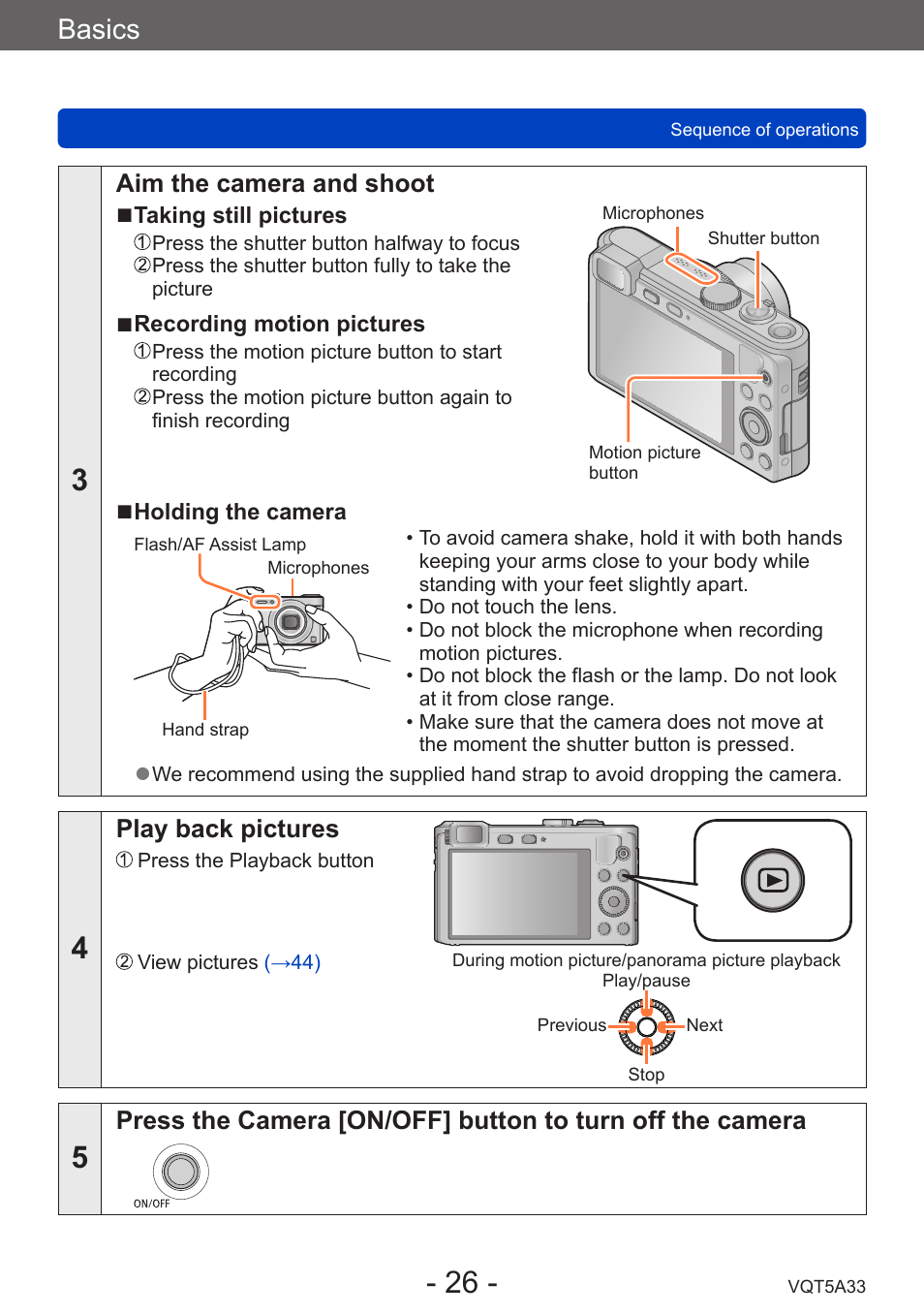 Basics | Panasonic DMC-LF1W User Manual | Page 26 / 285