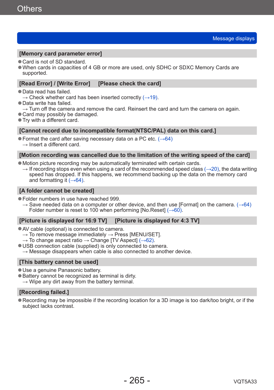 Others | Panasonic DMC-LF1W User Manual | Page 265 / 285
