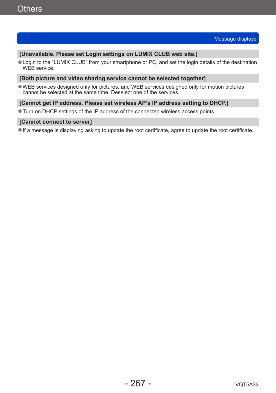 Others | Panasonic DMC-LF1W User Manual | Page 267 / 285