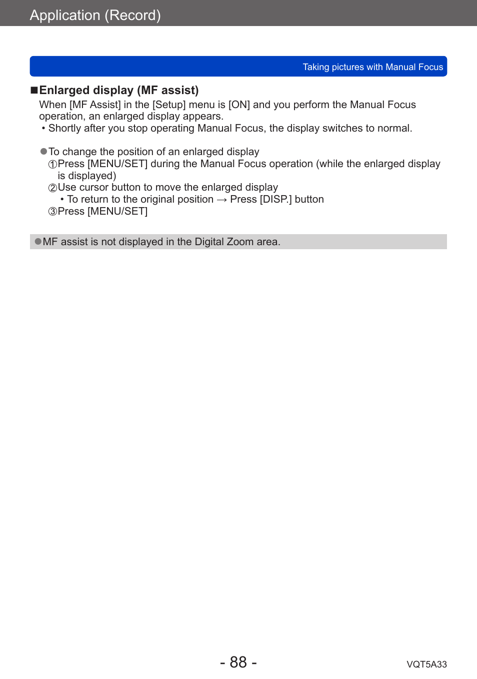 Application (record) | Panasonic DMC-LF1W User Manual | Page 88 / 285
