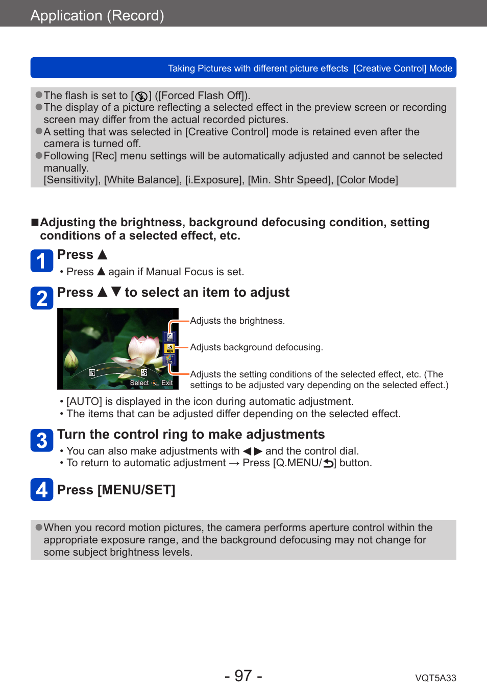 Application (record) | Panasonic DMC-LF1W User Manual | Page 97 / 285