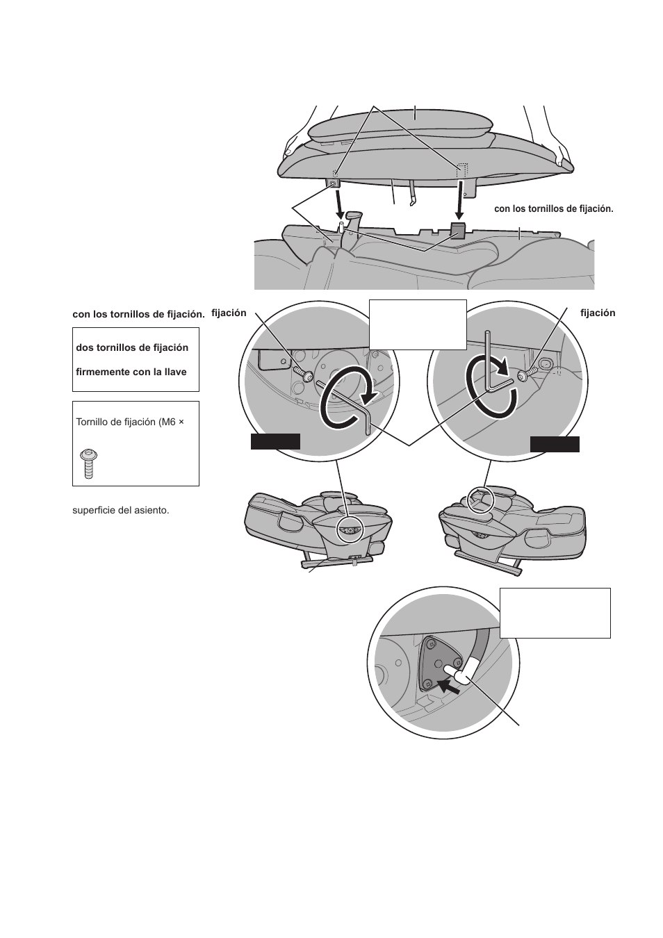 Montaje, Instalación de los reposabrazos, Colocación de los tapones de aire | Panasonic EP30007KX User Manual | Page 26 / 33