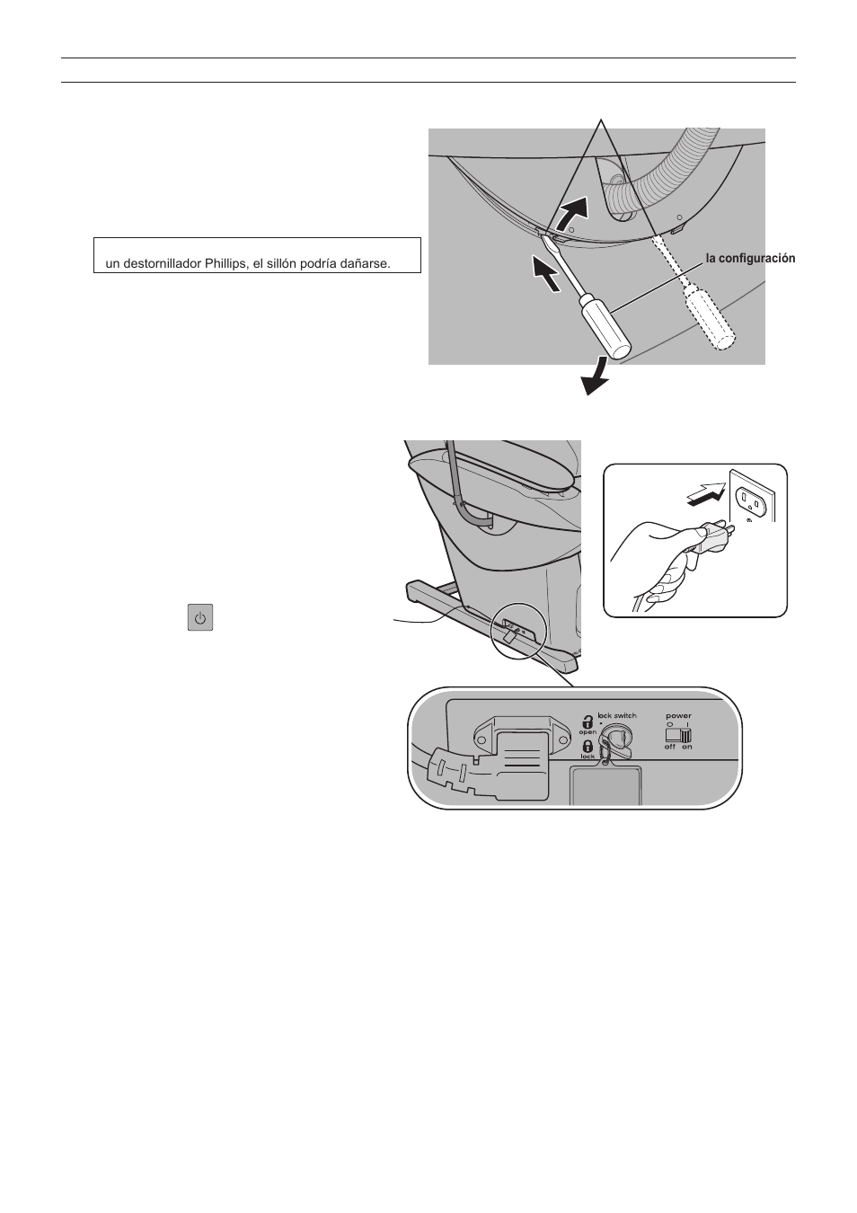 Elevación del respaldo a la posición vertical | Panasonic EP30007KX User Manual | Page 28 / 33