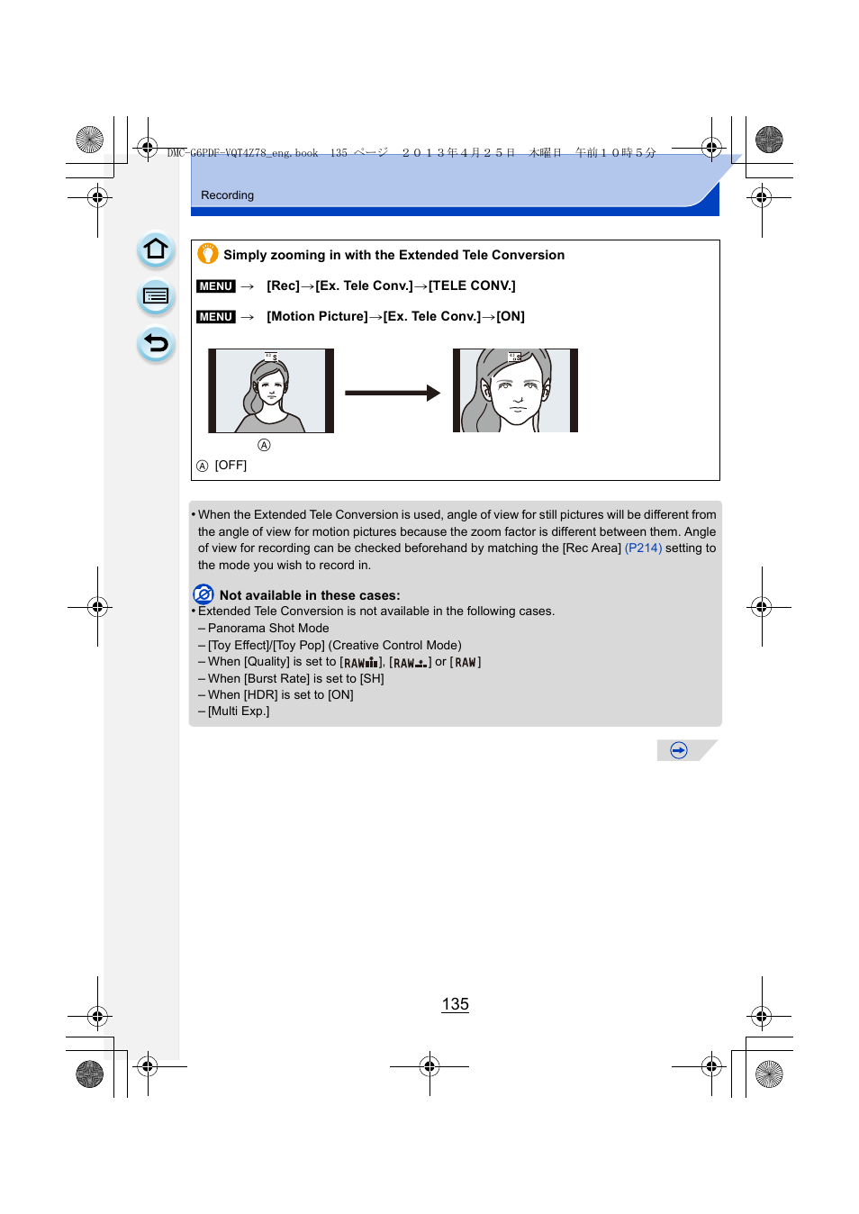 Panasonic DMC-G6KK User Manual | Page 135 / 356