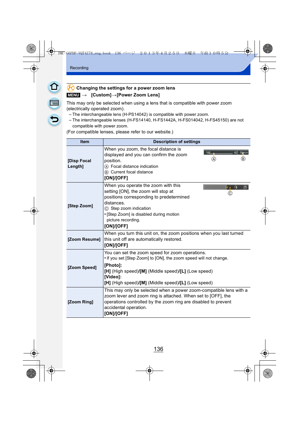 P136) | Panasonic DMC-G6KK User Manual | Page 136 / 356