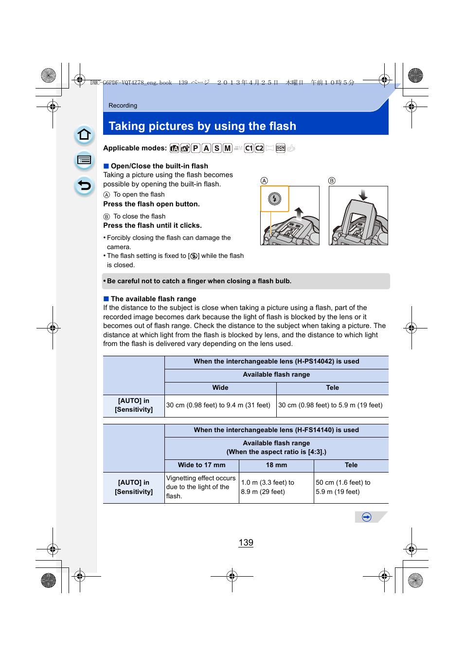 Taking pictures by using the flash, P139) | Panasonic DMC-G6KK User Manual | Page 139 / 356
