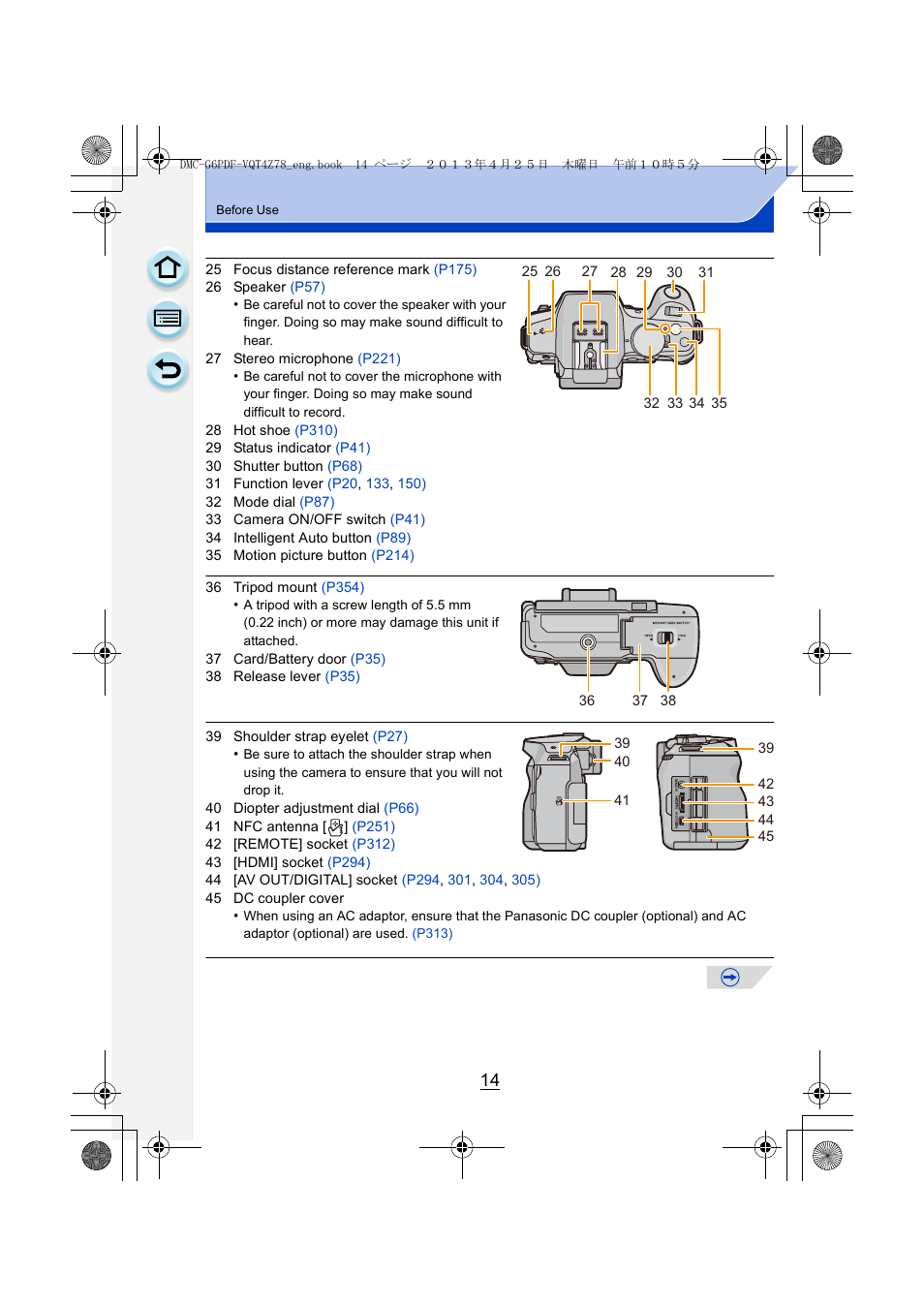 Panasonic DMC-G6KK User Manual | Page 14 / 356