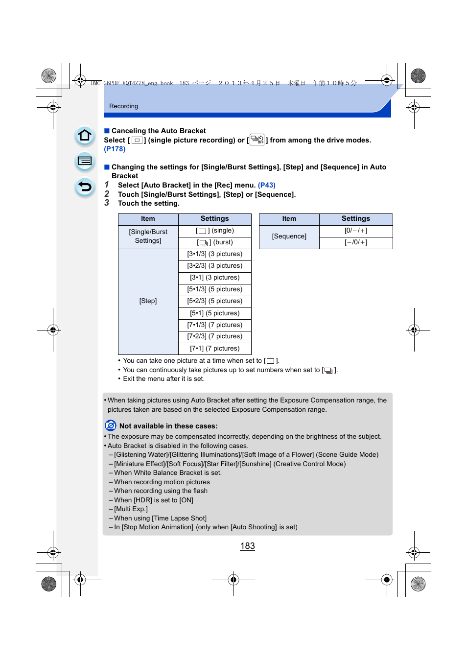Panasonic DMC-G6KK User Manual | Page 183 / 356
