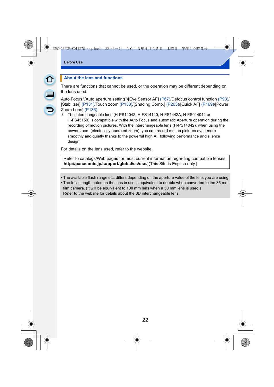 Panasonic DMC-G6KK User Manual | Page 22 / 356