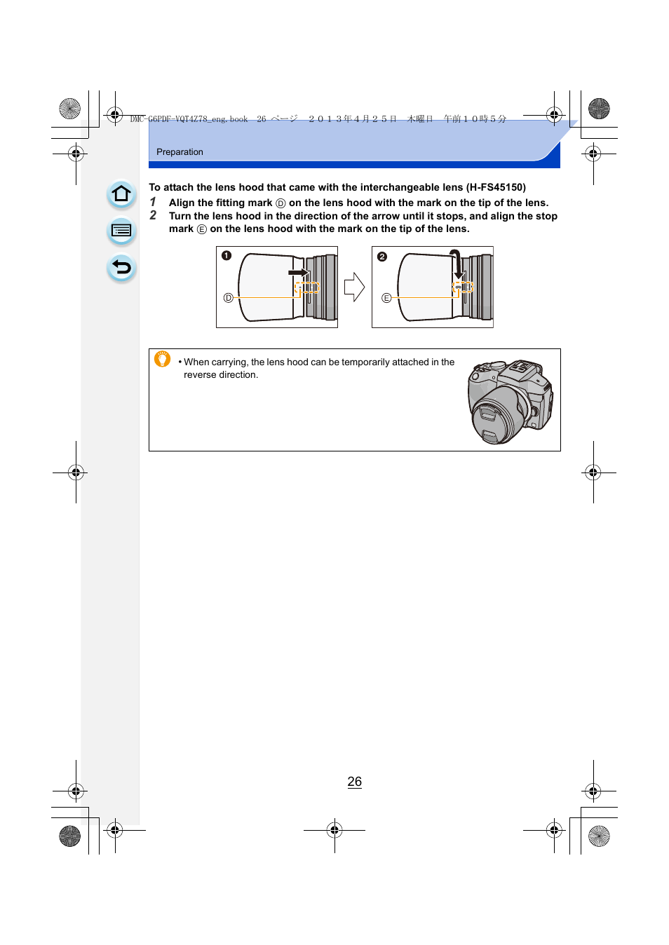 Panasonic DMC-G6KK User Manual | Page 26 / 356
