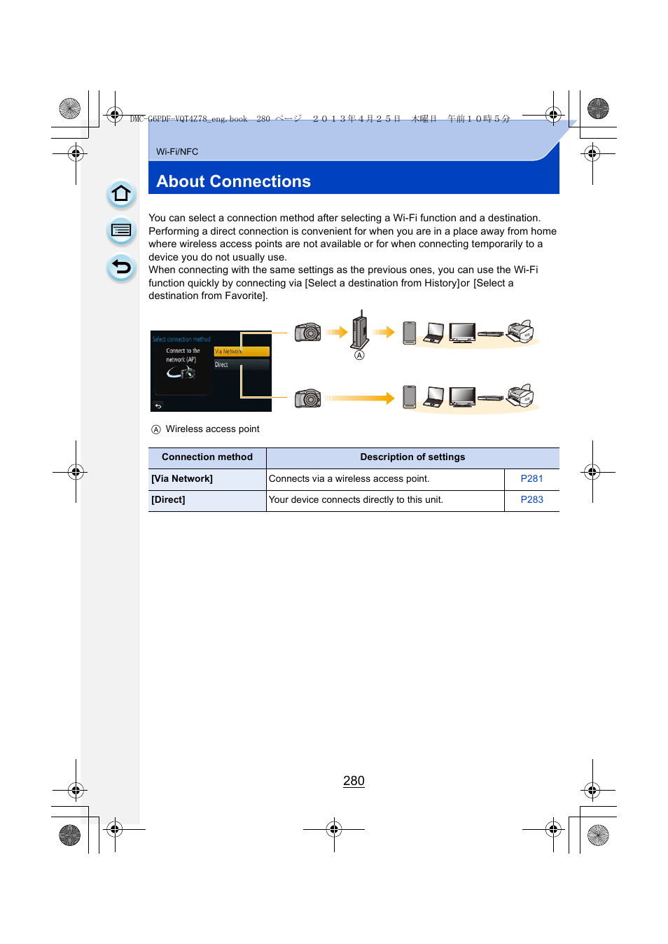 About connections, P280) | Panasonic DMC-G6KK User Manual | Page 280 / 356