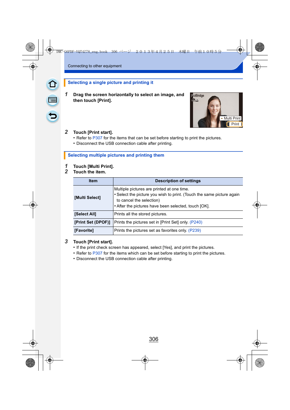 P306 | Panasonic DMC-G6KK User Manual | Page 306 / 356
