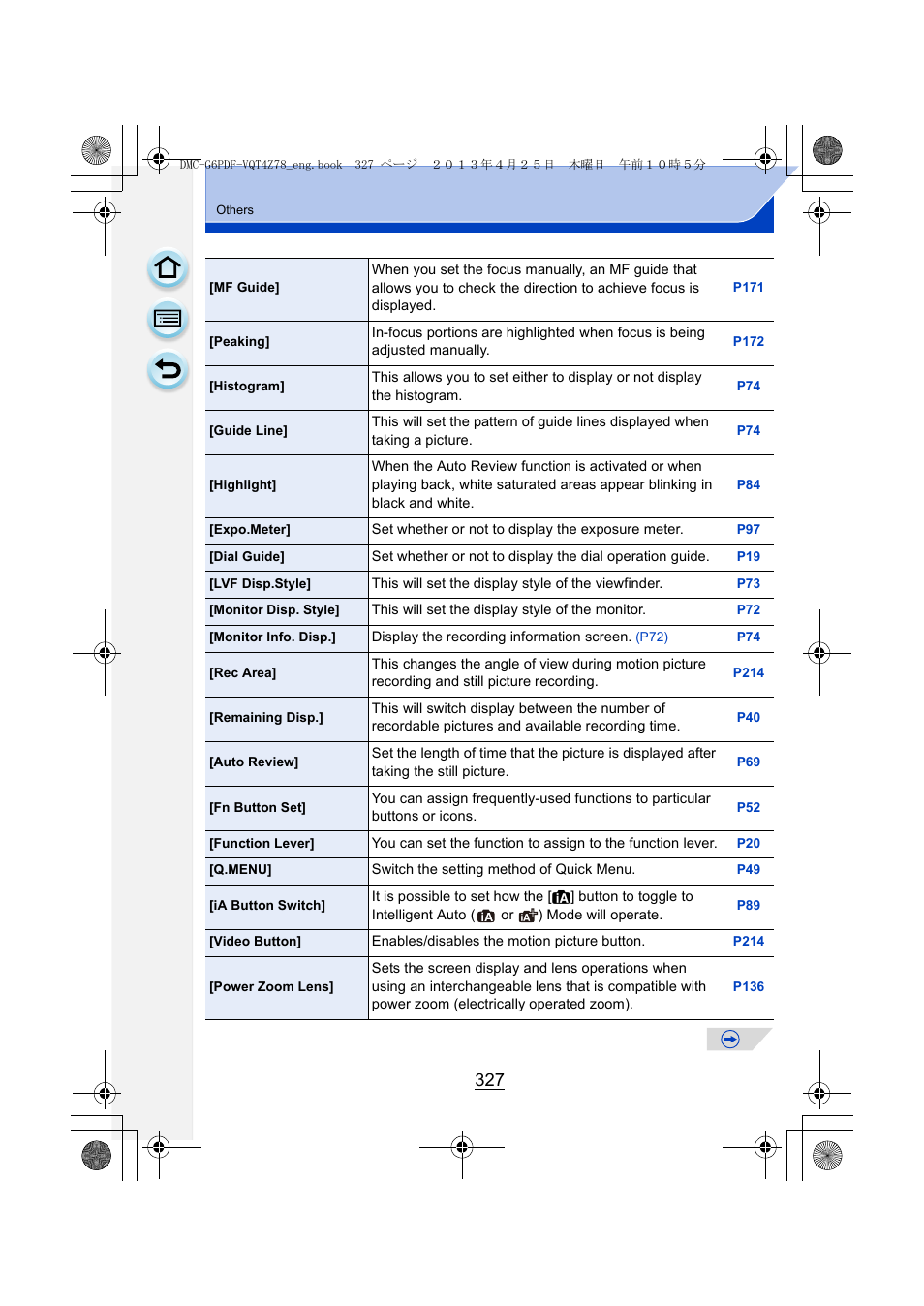 Panasonic DMC-G6KK User Manual | Page 327 / 356