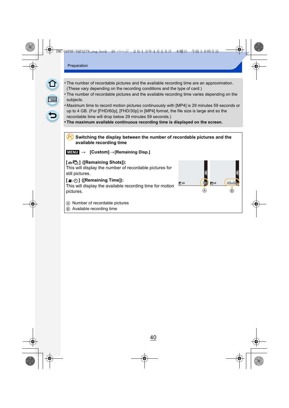 Panasonic DMC-G6KK User Manual | Page 40 / 356