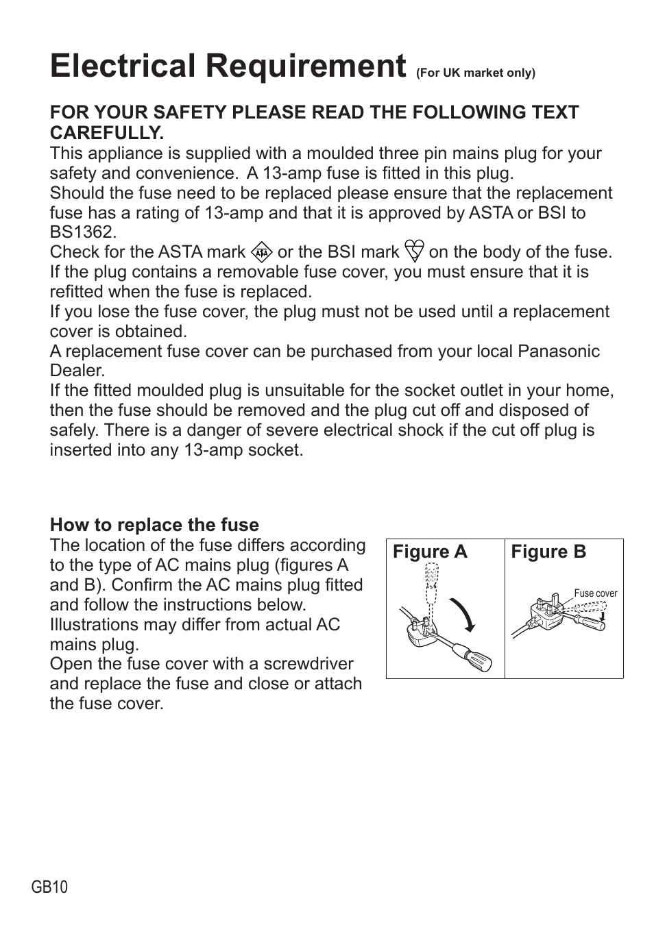 Electrical requirement | Panasonic NCZA1 User Manual | Page 10 / 268