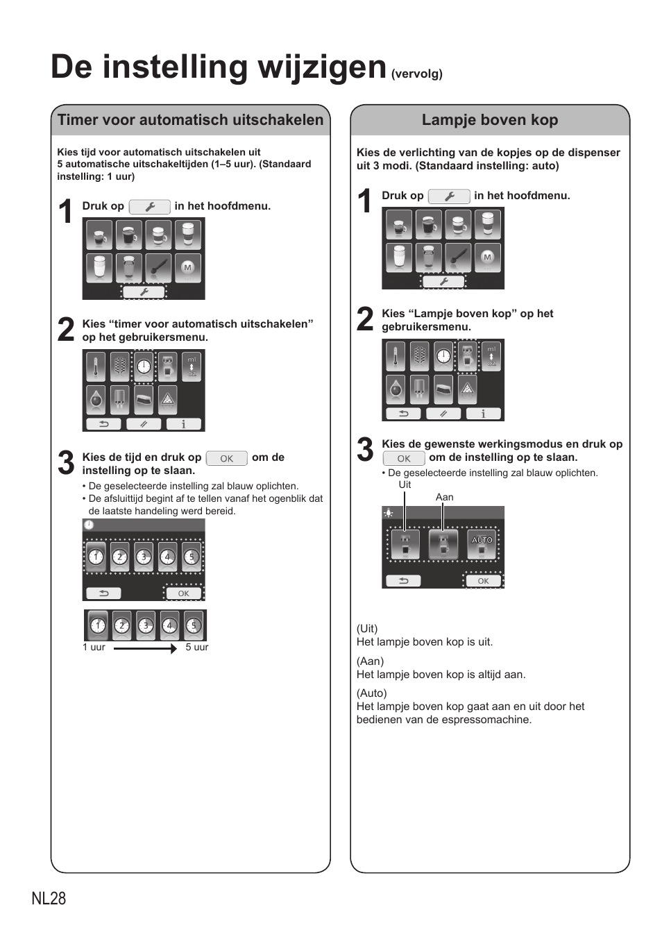 De instelling wijzigen, Nl28 | Panasonic NCZA1 User Manual | Page 118 / 268