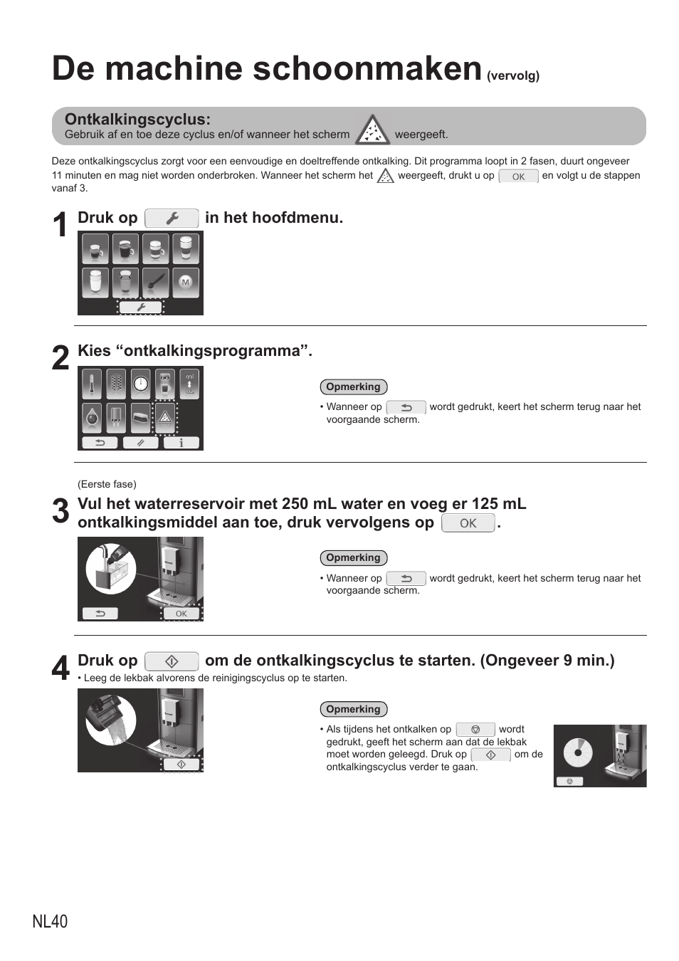 De machine schoonmaken, Nl40 | Panasonic NCZA1 User Manual | Page 130 / 268