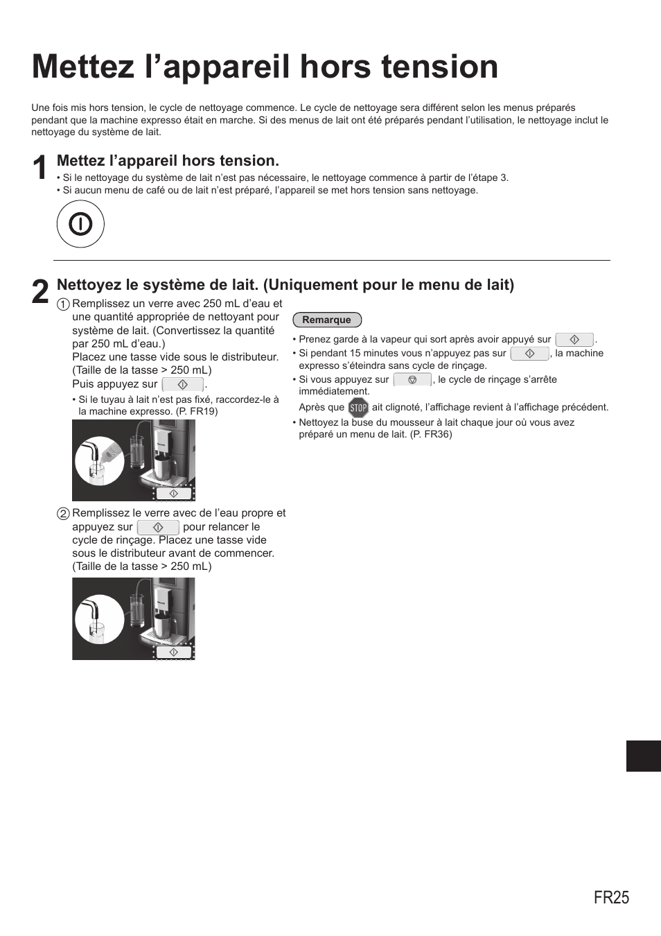 Mettez l’appareil hors tension, Fr25 | Panasonic NCZA1 User Manual | Page 159 / 268