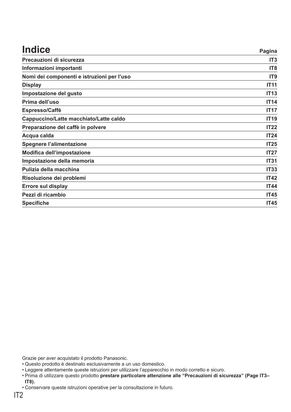 Indice | Panasonic NCZA1 User Manual | Page 180 / 268