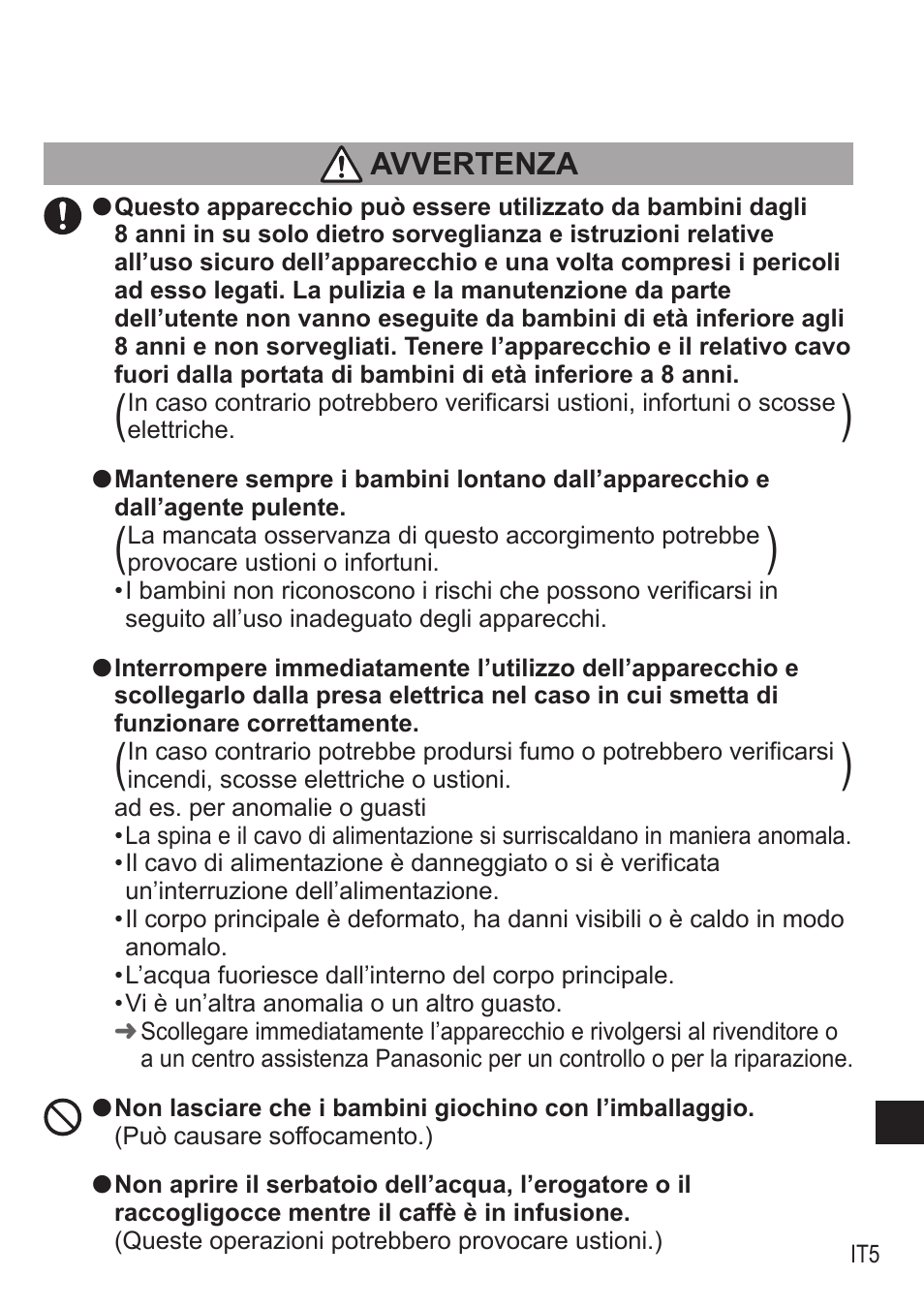 Avvertenza | Panasonic NCZA1 User Manual | Page 183 / 268