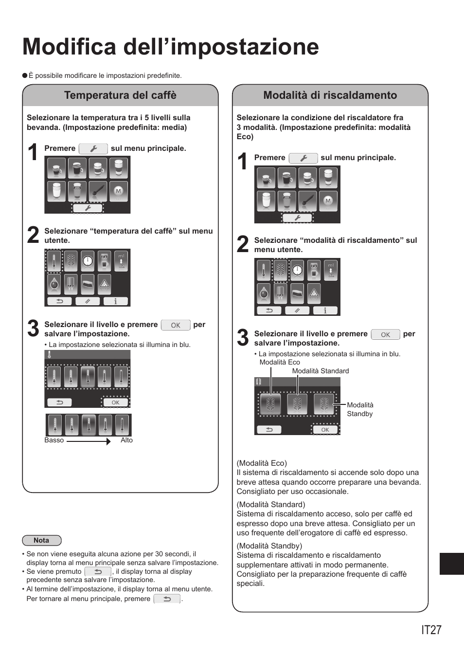 Modifica dell’impostazione, It27 | Panasonic NCZA1 User Manual | Page 205 / 268