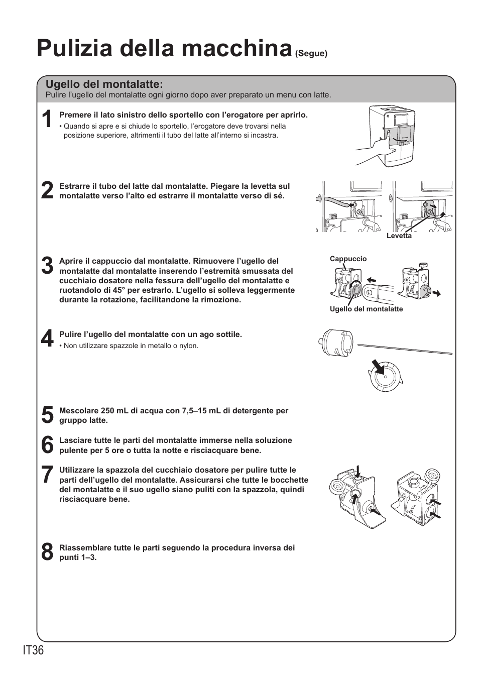 Pulizia della macchina | Panasonic NCZA1 User Manual | Page 214 / 268