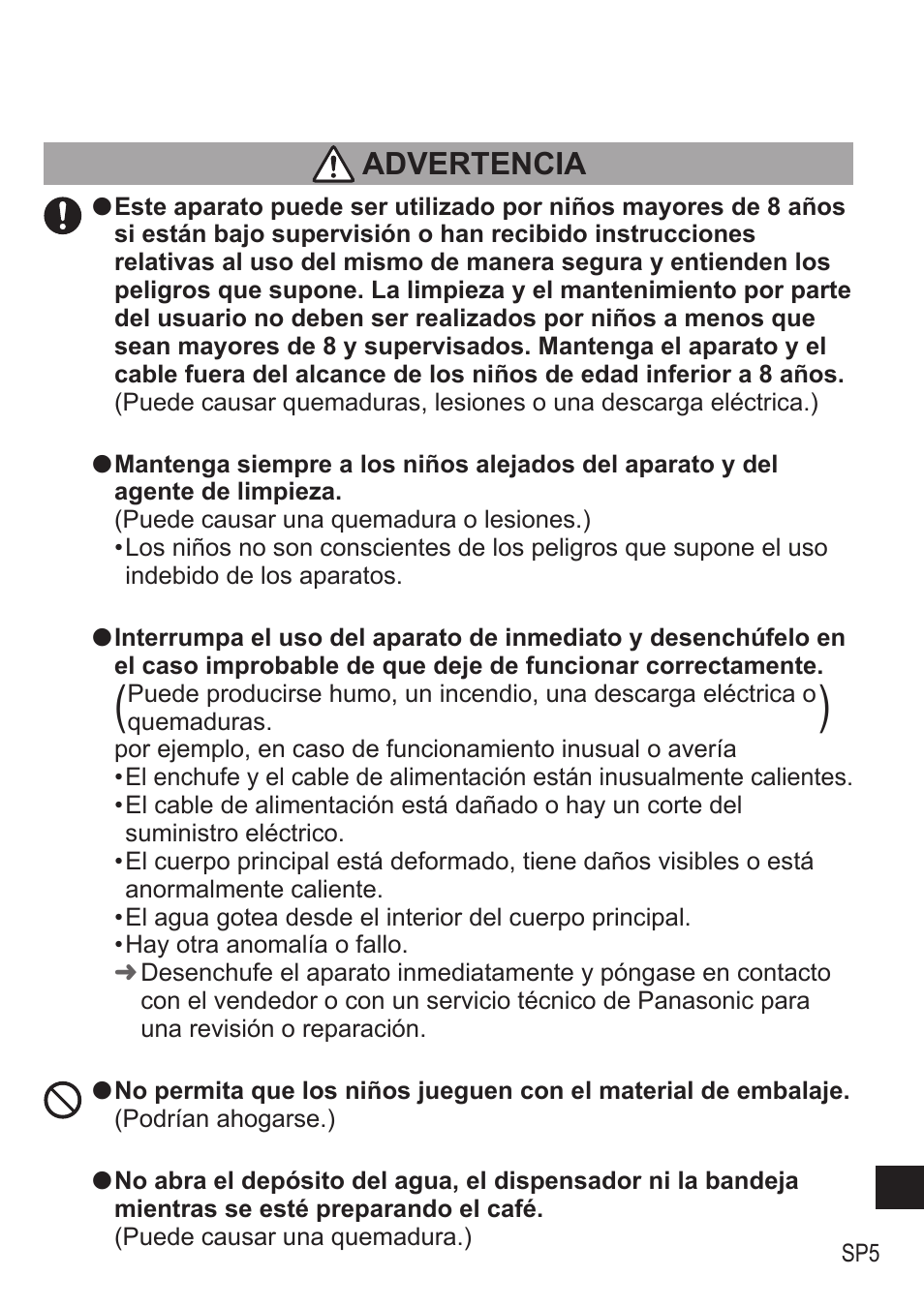 Advertencia | Panasonic NCZA1 User Manual | Page 227 / 268