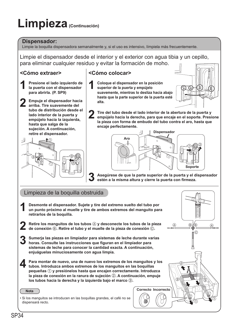 Limpieza, Sp34 | Panasonic NCZA1 User Manual | Page 256 / 268