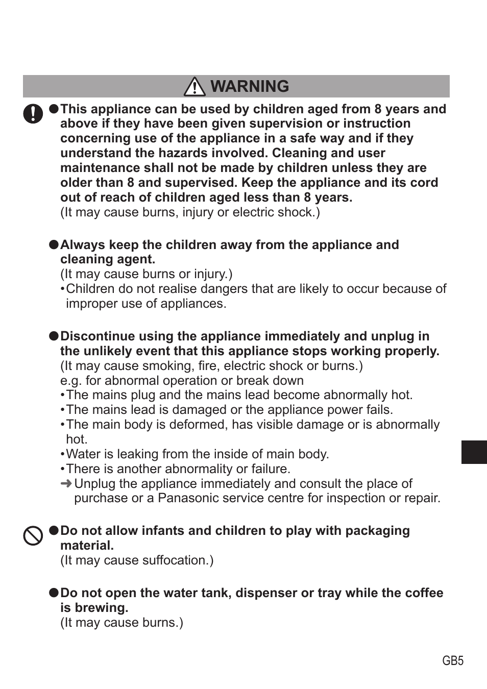 Warning | Panasonic NCZA1 User Manual | Page 5 / 268