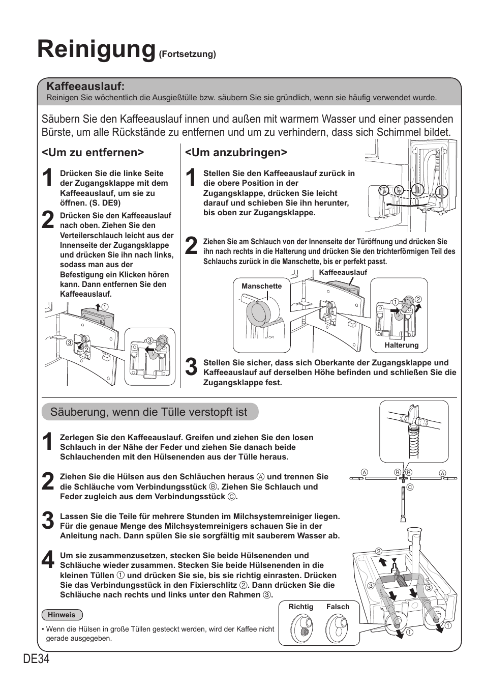 Reinigung, De34 | Panasonic NCZA1 User Manual | Page 80 / 268