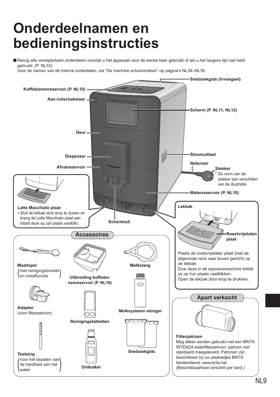 Onderdeelnamen en bedieningsinstructies | Panasonic NCZA1 User Manual | Page 99 / 268