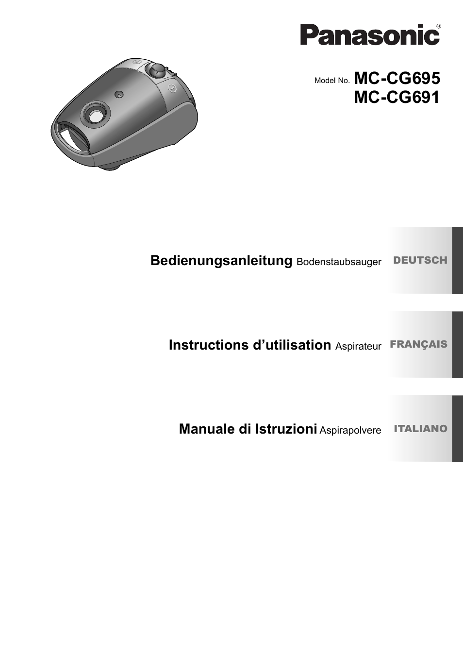 Panasonic MCCG695ZC7A User Manual | 12 pages