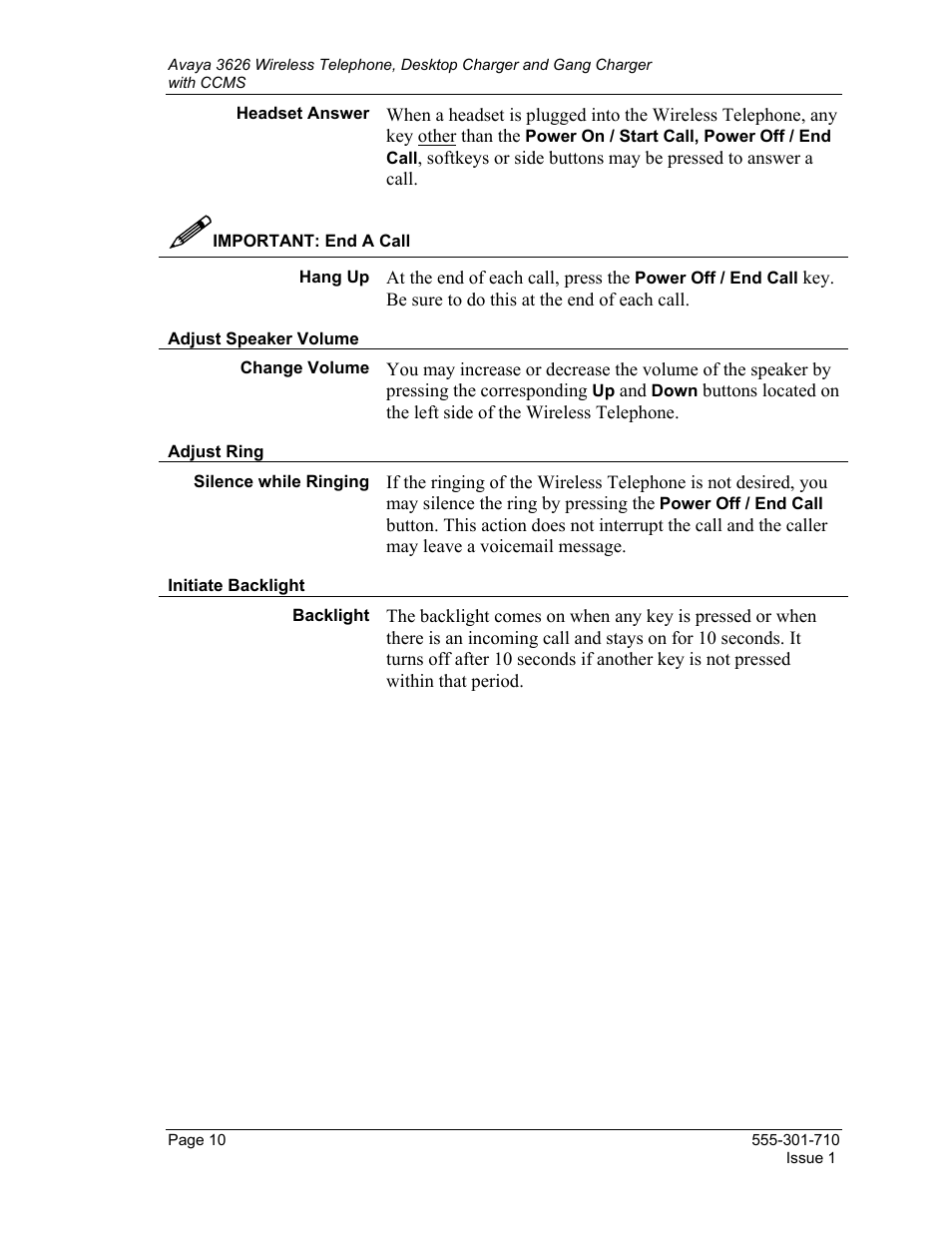 Avaya Desktop Charger User Manual | Page 10 / 24