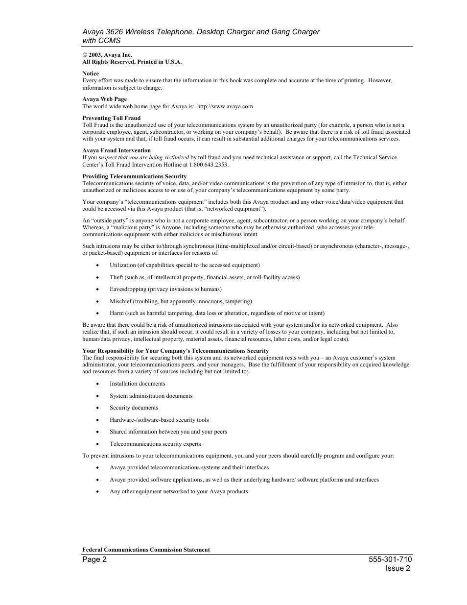 Avaya Desktop Charger User Manual | Page 2 / 24