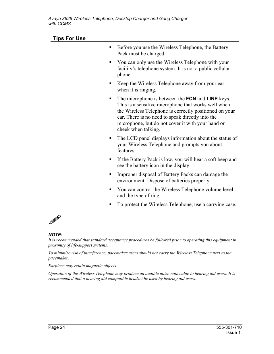 Tips for use | Avaya Desktop Charger User Manual | Page 24 / 24