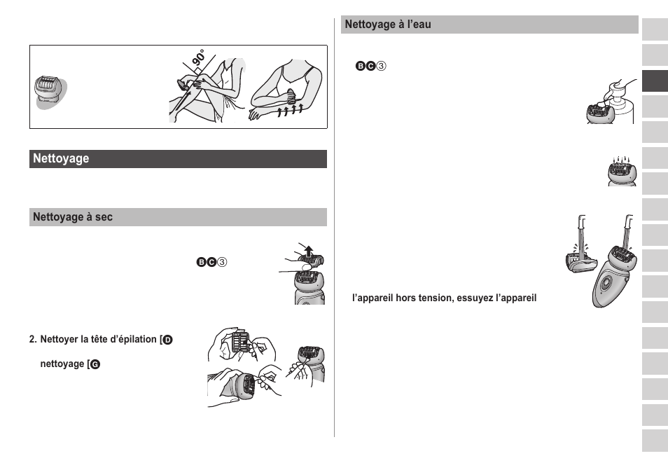 Nettoyage | Panasonic ESWD22 User Manual | Page 21 / 114