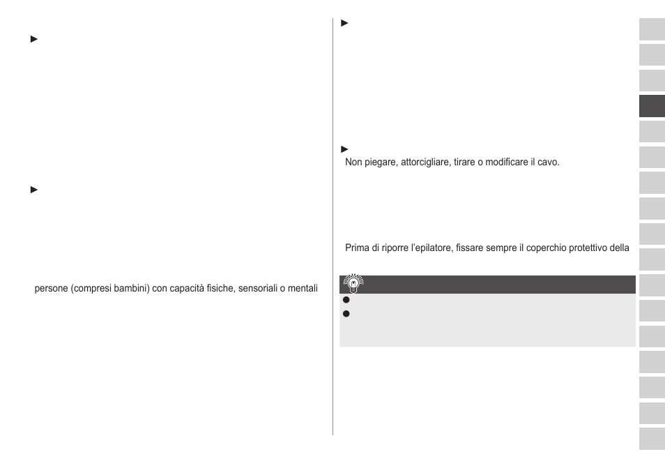 Consigliperrisultatidiepilazioneottimali | Panasonic ESWD22 User Manual | Page 25 / 114